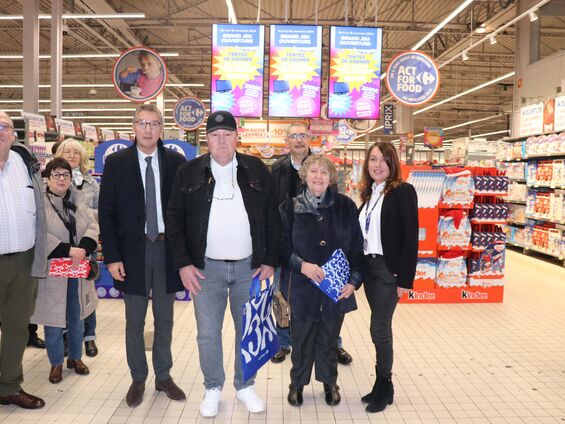 Discours de Sandra Schweitzer, Directrice de magasin et de Christophe Pilch, le Maire de Courrières.