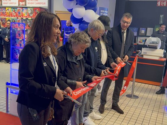 Discours de Sandra Schweitzer, Directrice de magasin et de Christophe Pilch, le Maire de Courrières.